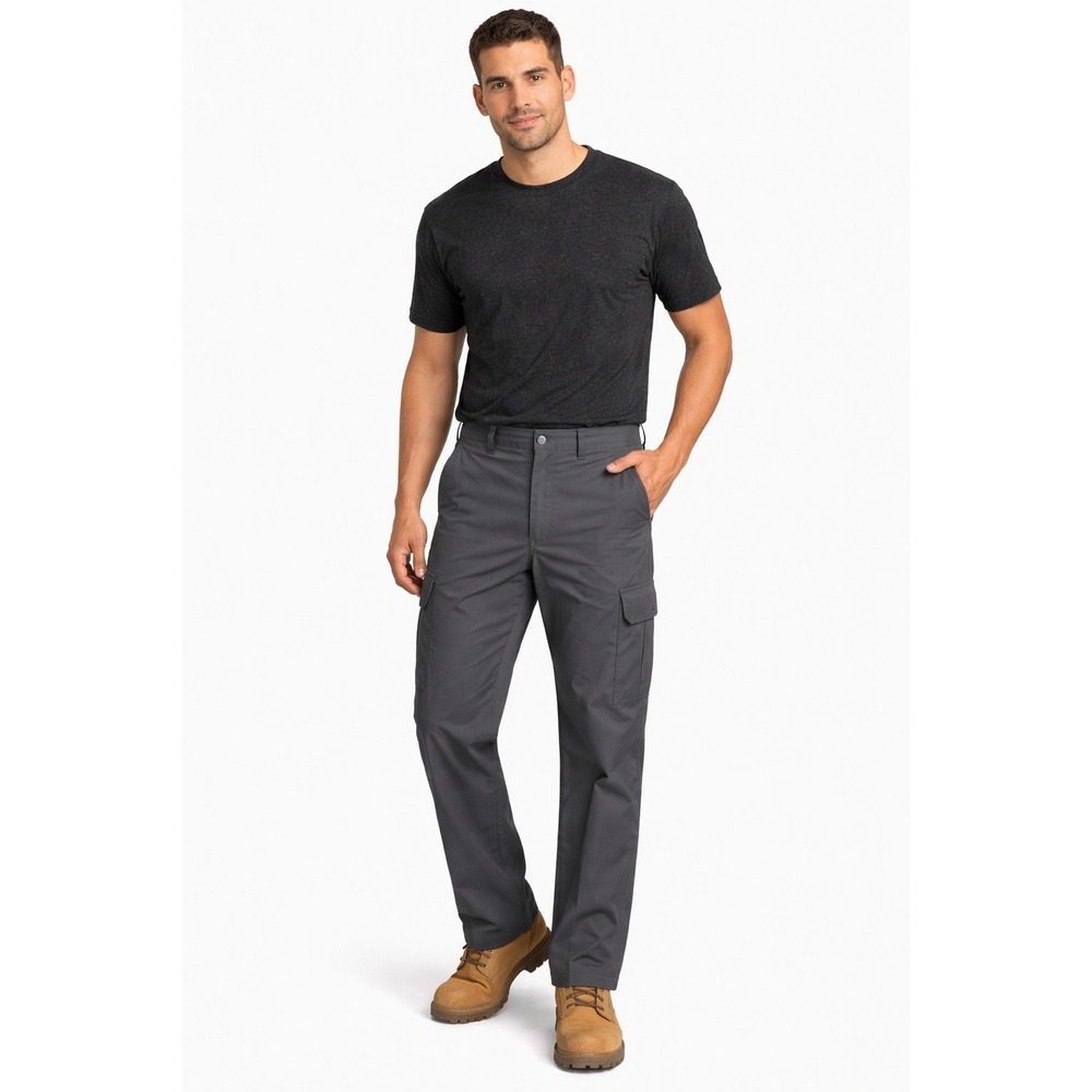 DICKIES Flex Cargo Pants Regular Fit Straight Leg Gray 32x34 Cell Phone Pocket‎